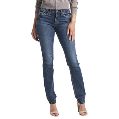 Silver Women's Mid Rise Suki Straight Jeans