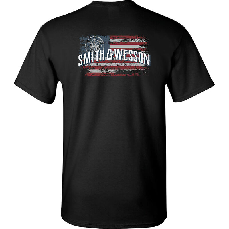 Smith & Wesson Distressed American Flag Tee Shirt image number 0