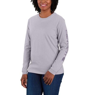 Carhartt Women's Loose Fit Heavyweight Long-Sleeve Logo Sleeve Graphic T-Shirt