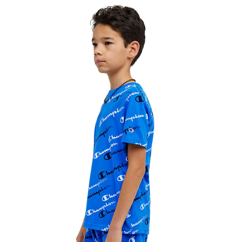 Champion Boys' Branded Aop Shorts Sleeve Tee image number 1
