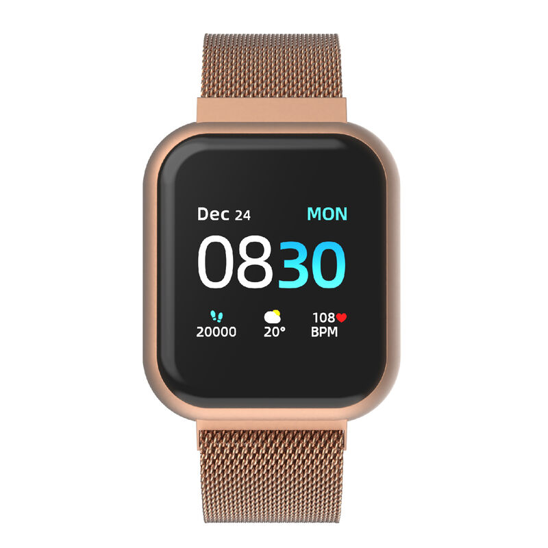 Itouch Air 3 Smartwatch: Rose Gold Case with Rose Gold Mesh Strap image number 3