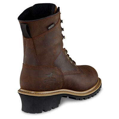 Irish Setter Men's Mesabi 8-inch Waterproof and Insulated Leather Safety Toe Logger Boots