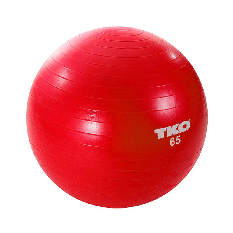 TKO 65 cm. Fitness Ball, Red, Chart & Pump image number 0