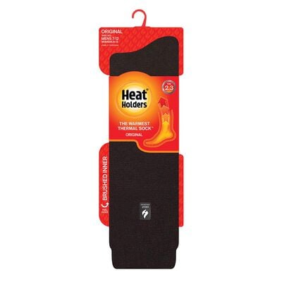 Heat Holders Gabriel Long Crew Solid Black Socks