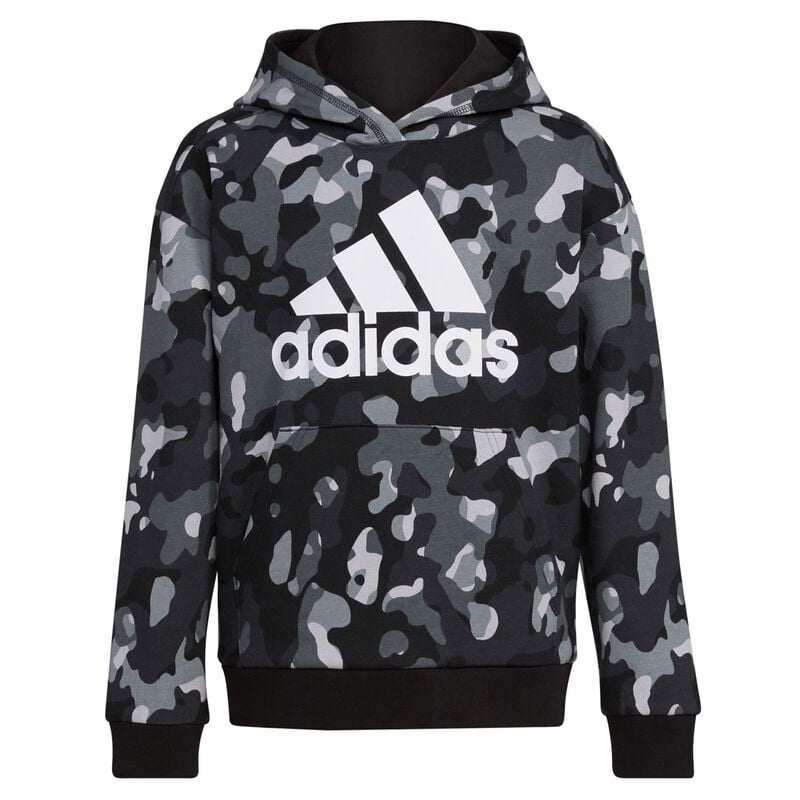 adidas Boys' Core Camo Hooded Pullover image number 1