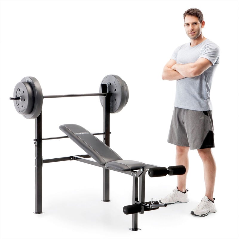 Competitor Bench With 80lb Weight Set, , large image number 1