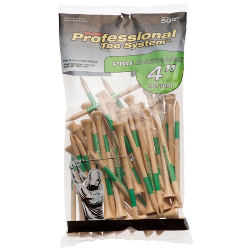 Pride Sports Professional 4" Natural Golf Tees - 50 Pack image number 0
