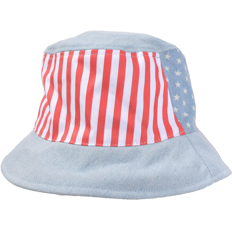 David & Young Denim American Flag Bucket Hat image number 0