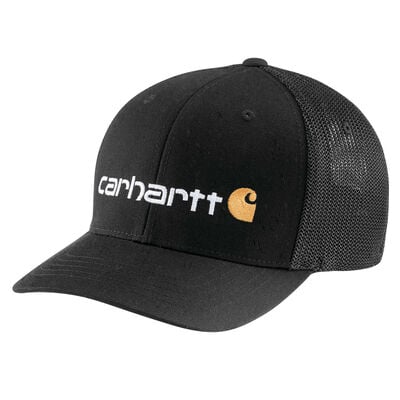 Carhartt Rugged Flex® Fitted Canvas Mesh-Back Logo Graphic Cap