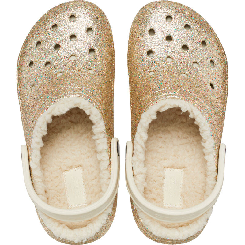 Crocs Women's Classic Lined Multi Gold Clogs image number 3