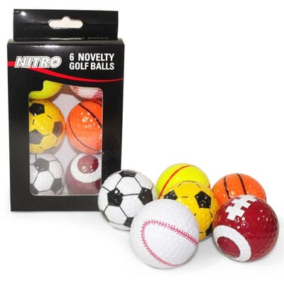 Nitro Golf Sport Novelty Golf Balls 6 Pack