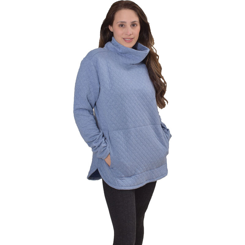 Rbx Women's Quilted Cowl Neck Tunic Fleece image number 0
