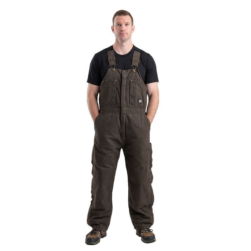 Berne Men's Heartland Insulated Washed Duck Bib Overall image number 0