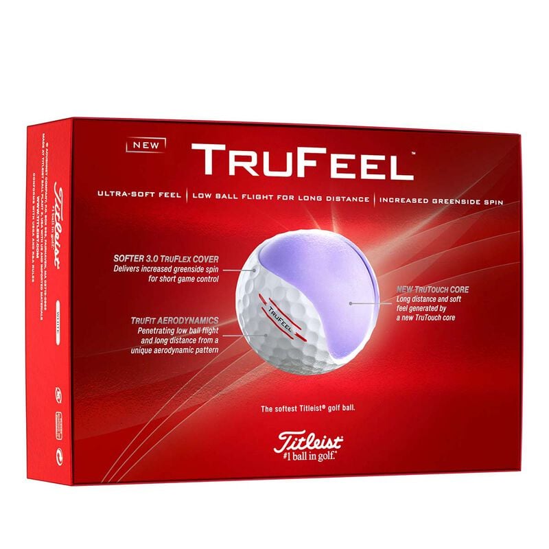 Titleist TruFeel White Golf Balls image number 1