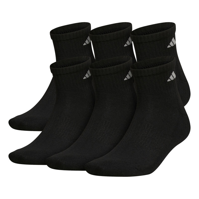 adidas Men's Athletic Cushioned 6-Pack Quarter Socks image number 6