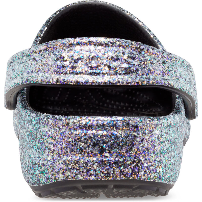 Crocs Women's Classic Glitter Black/Multi Clogs image number 3