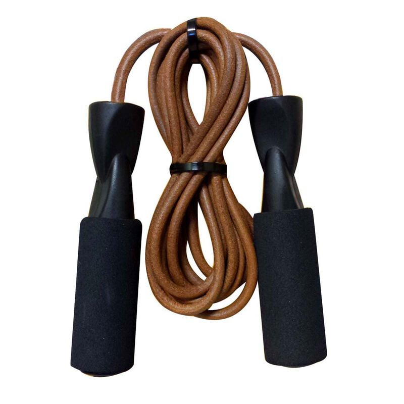Go Fit 9' Leather Jump Rope with Foam Padded Handles image number 0