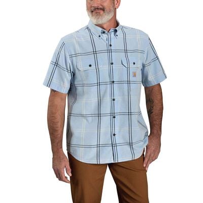 Carhartt Men's Loose Fit Midweight Short-Sleeve Plaid Shirt