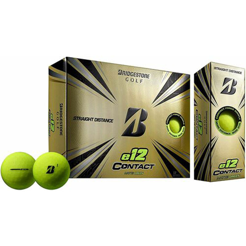 Bridgestone E12 Contact Matte Green 12 Pack Golf Balls image number 0