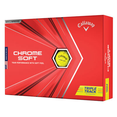 Callaway Golf Chrome Soft Triple Track Yellow Golf Balls