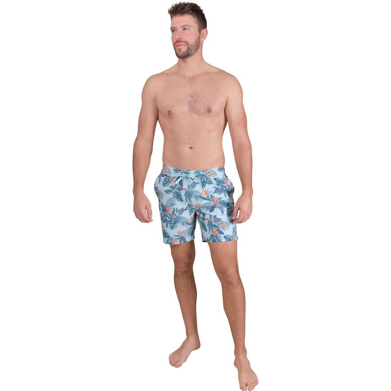 Izod Men's Tropical 6" Volley Shorts image number 1