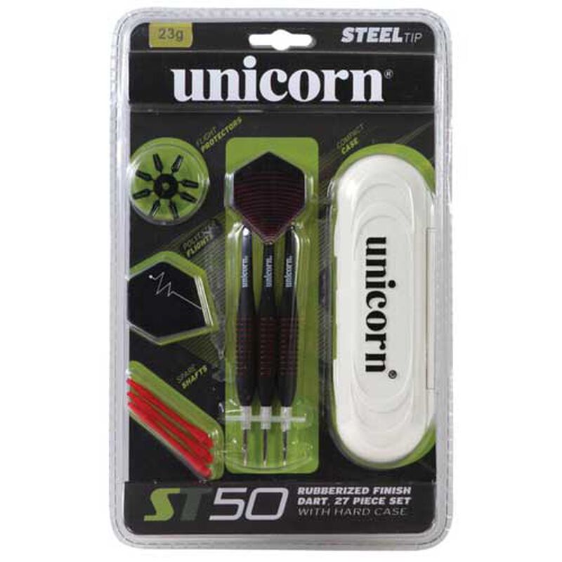 Unicorn ST50 Steel Tip 21gm Rubberized Darts image number 1