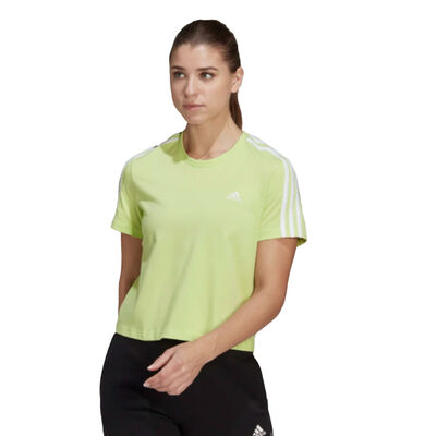 adidas Women's Essential Loose 3-Stripes Cropped Tee