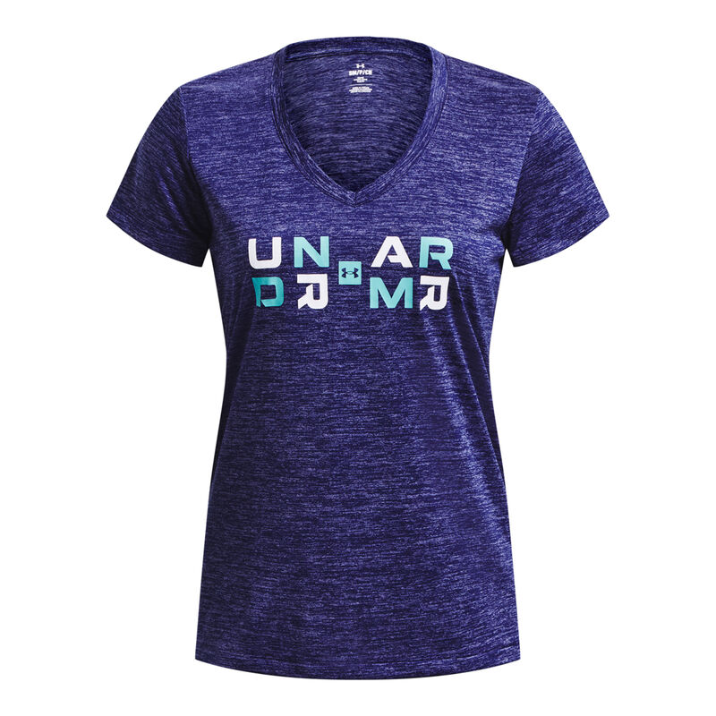 Under Armour Women's Tech Twist Graphic Short Sleeve V-Neck Tee image number 4