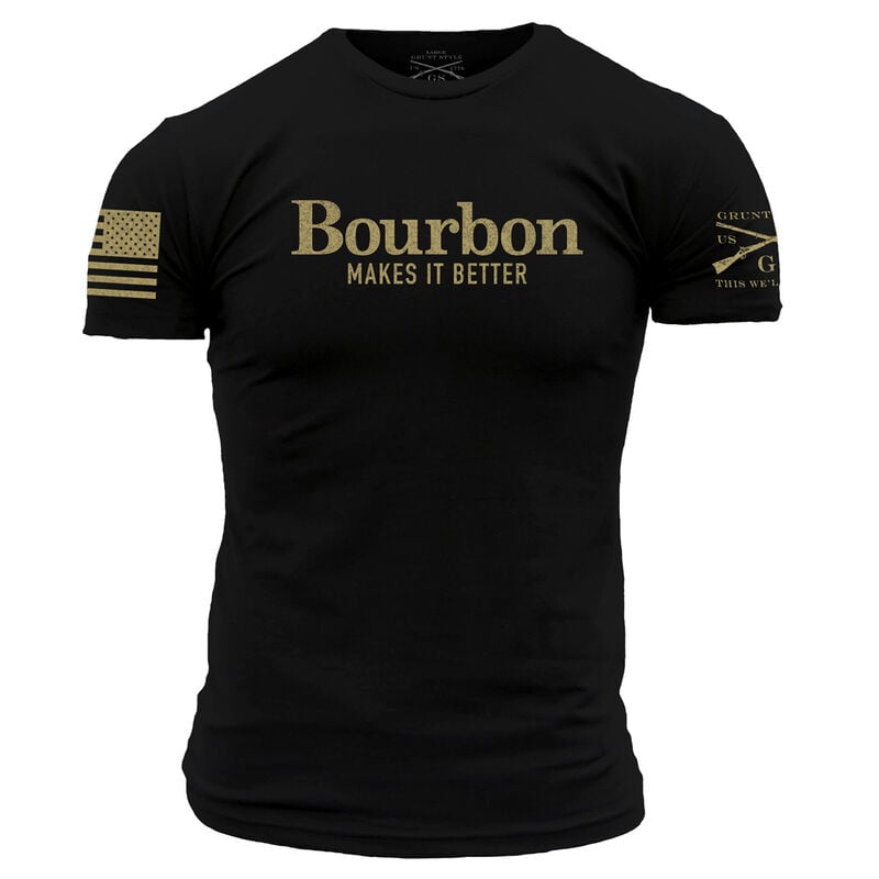 Grunt Style Men's Bourbon Makes It Better Tee image number 0