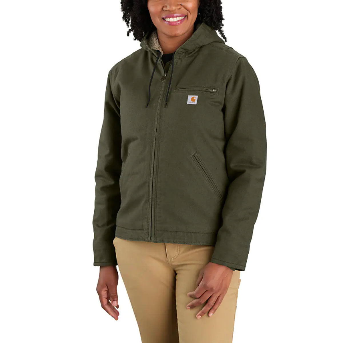 Carhartt Women s Loose Fit Washed Duck Sherpa Lined Jacket