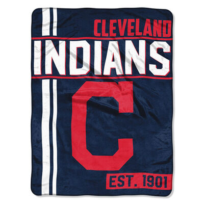 Northwest Co Cleveland Indians Micro Raschel Throw Blanket