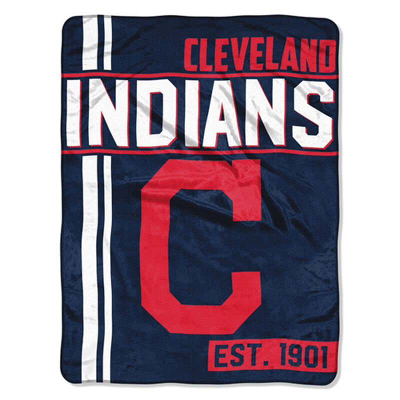 Northwest Co Cleveland Indians Micro Raschel Throw Blanket image number 0
