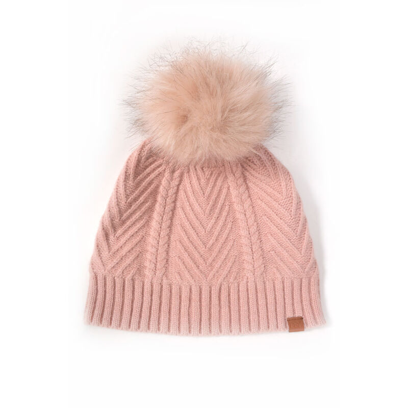 David & Young Women's Slinky Beanie with Faux Fur image number 0