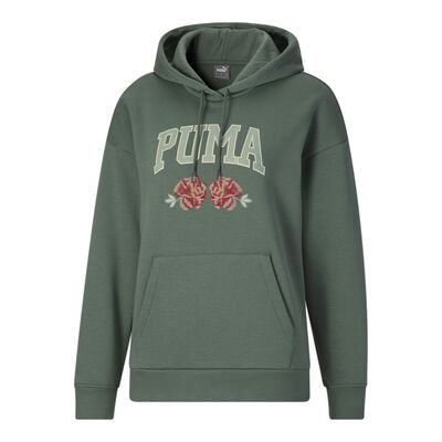 Puma Women's Floral Hoodie Fleece Athletic Apparel