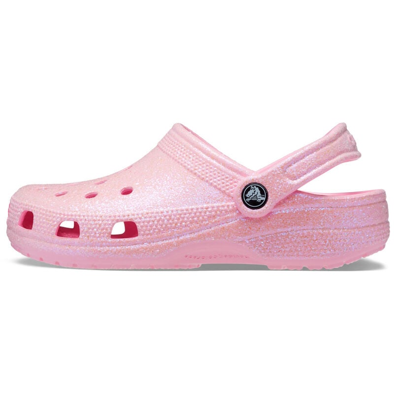 Crocs Women's Classic Glitter Flamingo Clogs image number 2