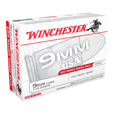 Winchester 9mm 200 Round Ammo Pack