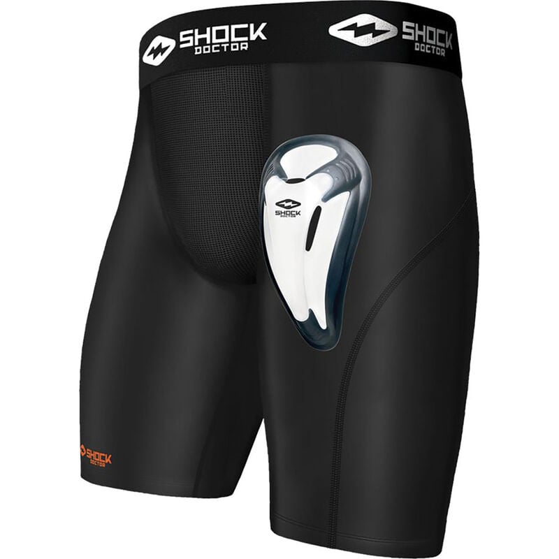 Shock Doctor Men's Compression Shorts with Bio-Flex Protective Cup image number 0