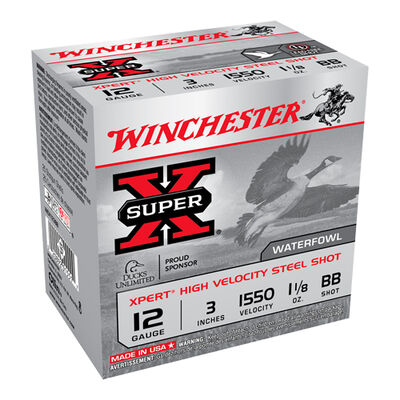 Winchester X-Pert Hi-Velocity 12 Gauge, 3" Steel Shot Ammunition