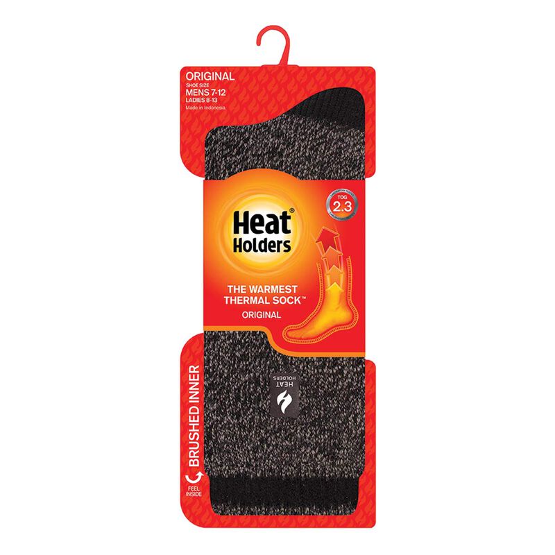 Heat Holders Twist Crew Black/Grey Socks image number 0