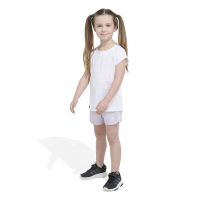 adidas Girls' 2-Piece Graphic Tee & Mesh Shorts Set