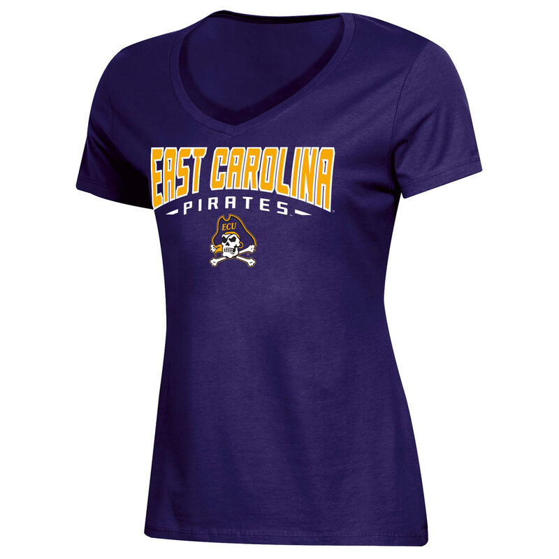 Knights Apparel Women's Short Sleeve East Carolina Classic Arch Tee image number 0