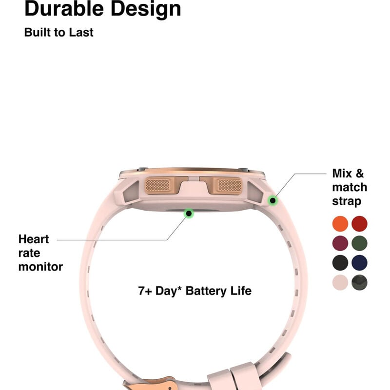 Itouch Explorer Smartwatch: Rose Gold Case and Blush Silicone Strap image number 2