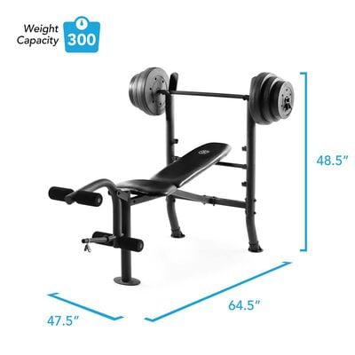Weider XR8.1 Bench with 100lb weight set