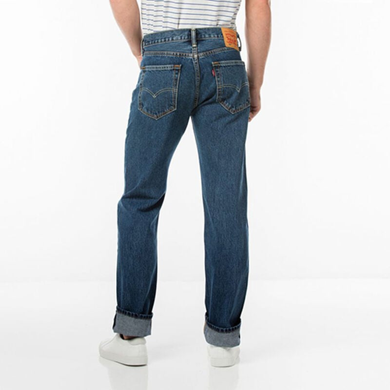 Levi's Men's 505 Dark Stonewash Regular Fit Jeans image number 3