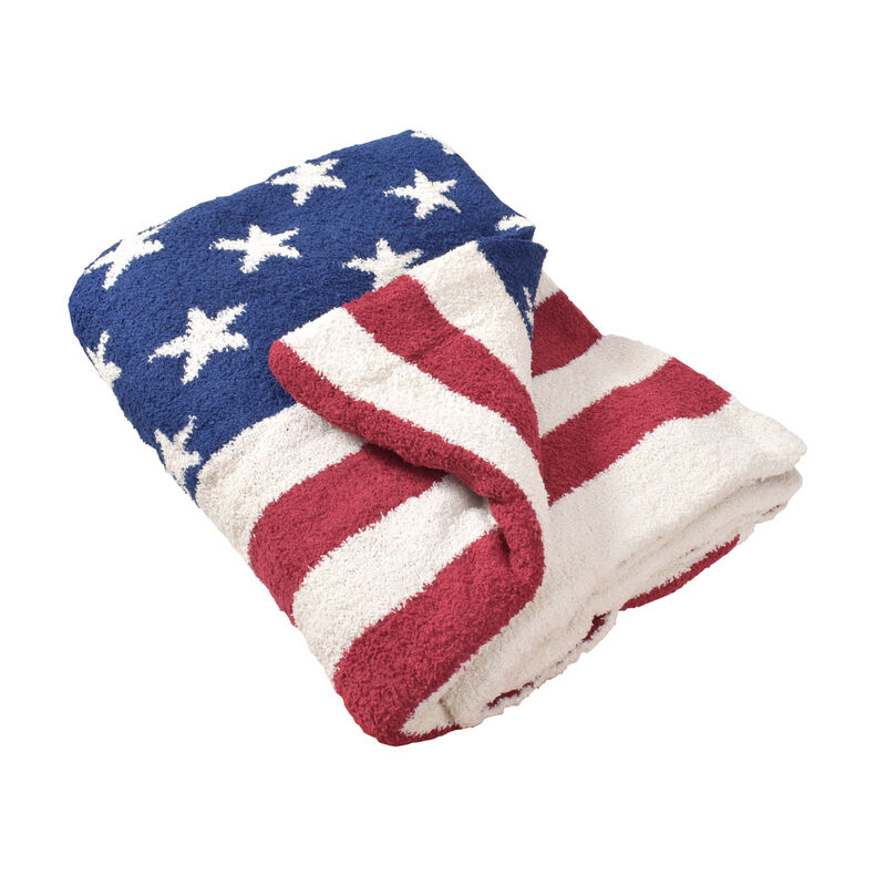 Comfy Luxe Cozy 50x60 American Flag Blanket image number 0