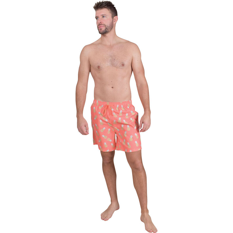 Canyon Creek Men's Coral Pineapple Volley Shorts image number 1