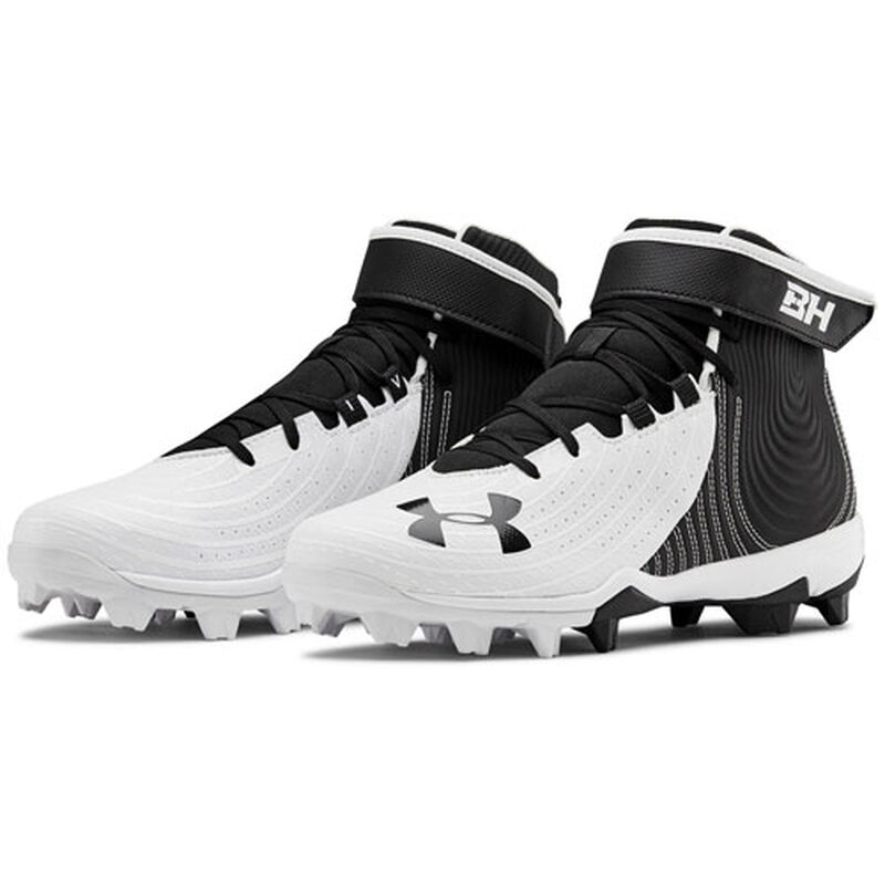 Under Armour Men's Harper 4 Mid Rubber Molded Baseball Cleats image number 1