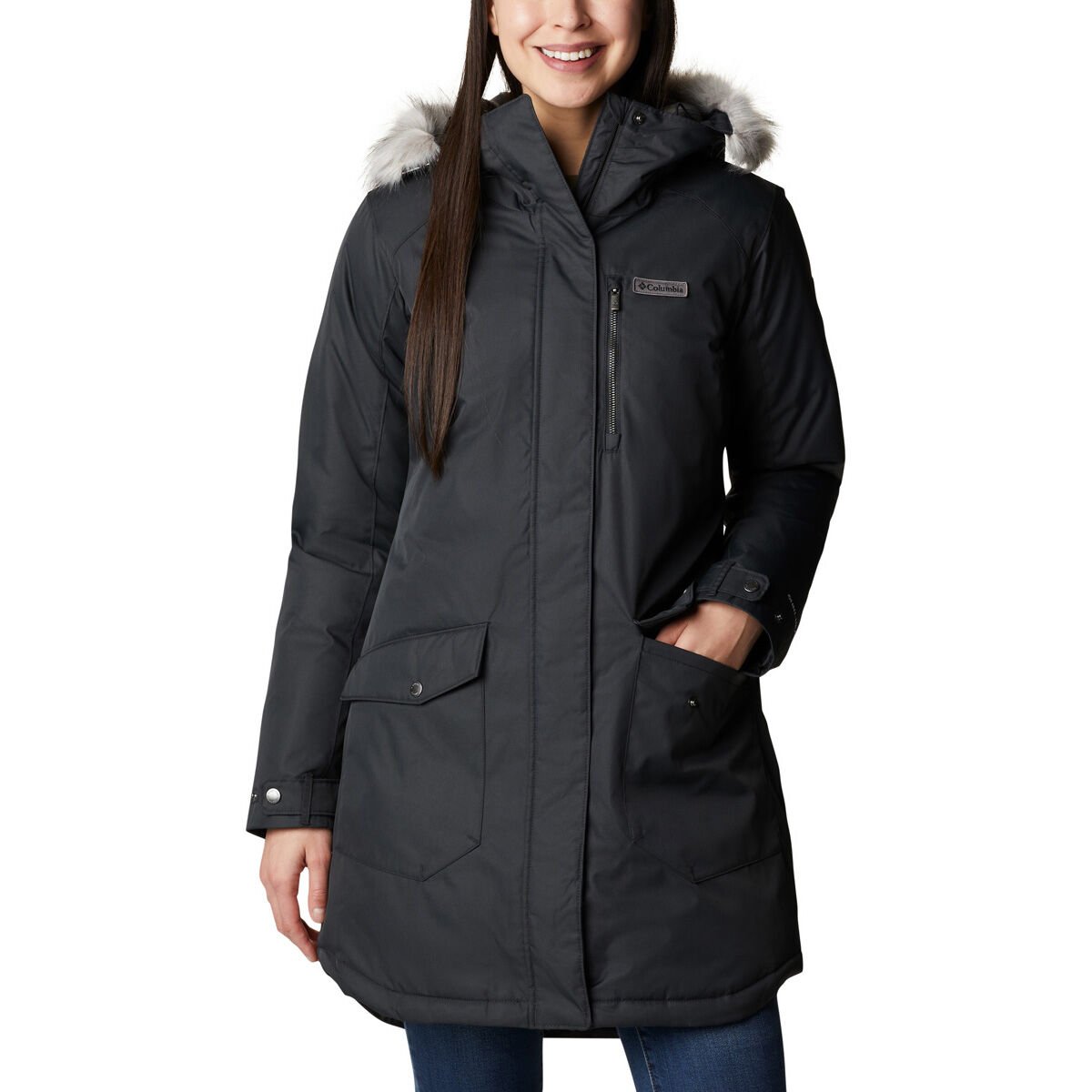 Columbia suttle mountain sherpa trim insulated long jacket online