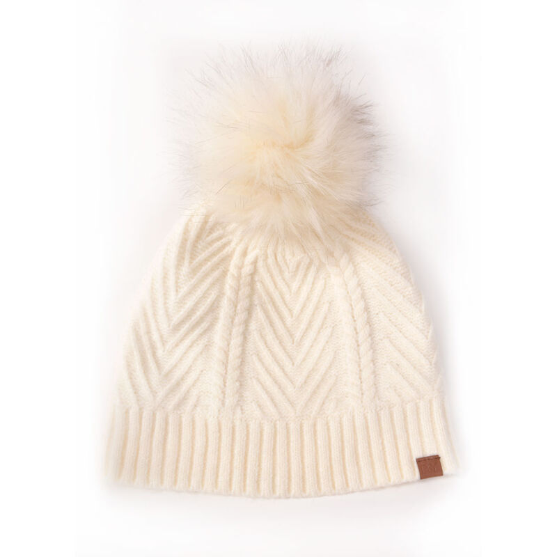 David & Young Women's Slinky Beanie with Faux Fur image number 0