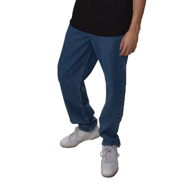 Full Blue Men's 5 Pocket Classic Relaxed Fit Jeans image number 3